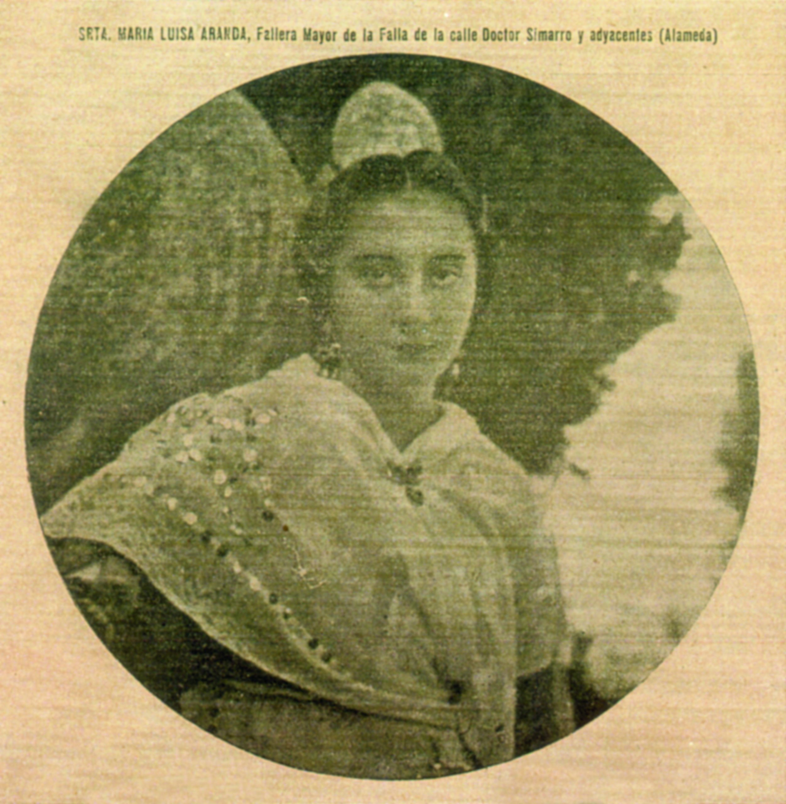 María Luisa Aranda, Fallera Mayor de Valencia en 1940